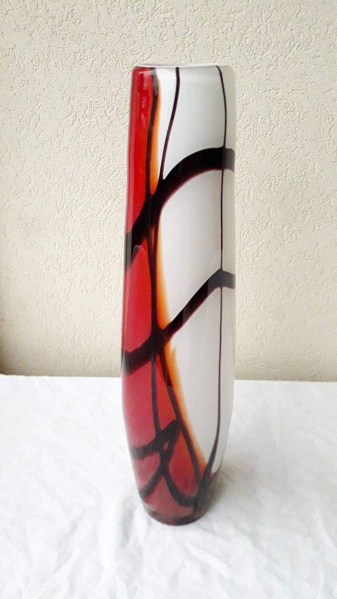 Multicoloured glass vase