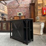 Black patinated bar back