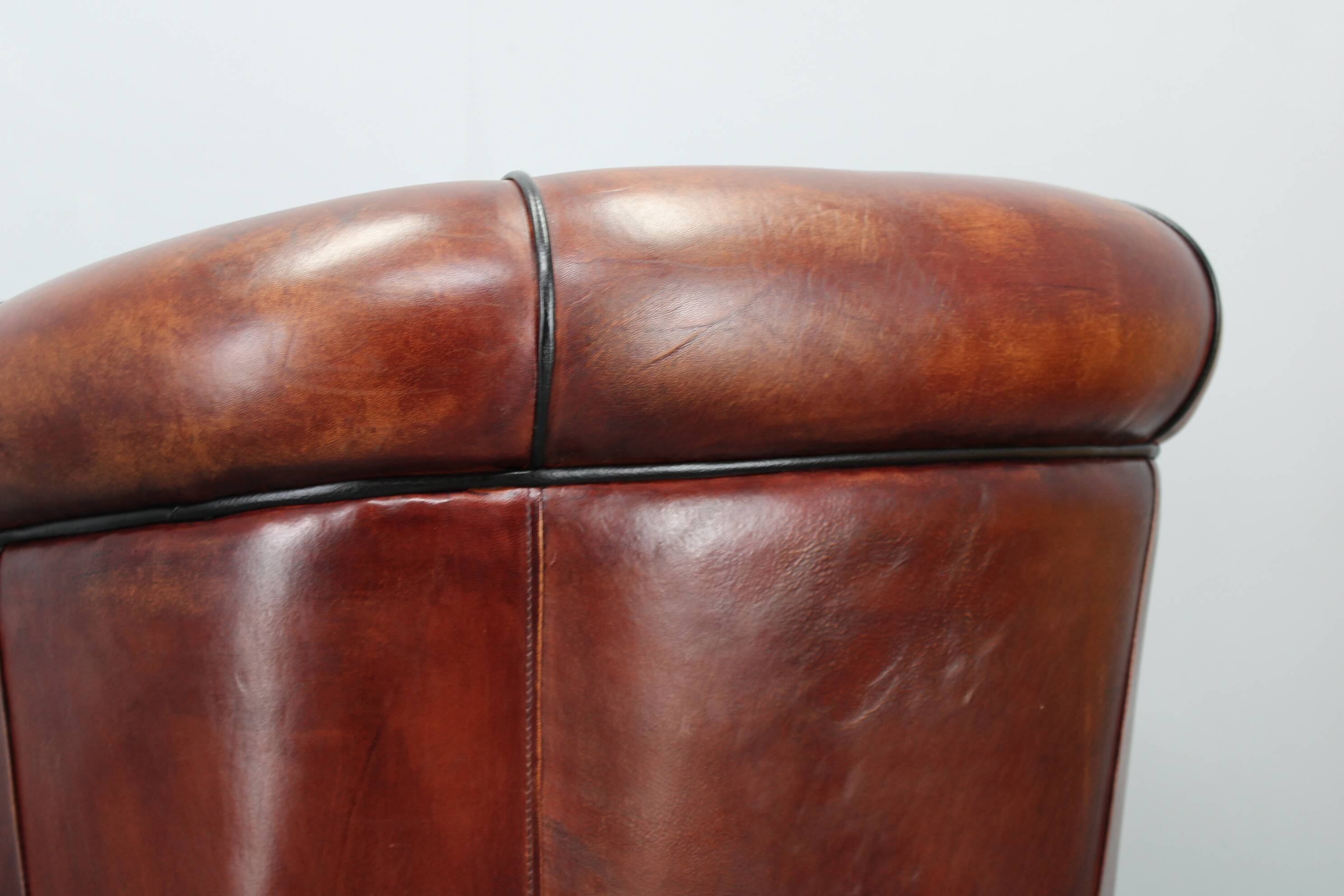 Fauteuil en cuir vintage, Tchécoslovaquie