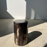 Side table in black petrified wood h:28,5cm d:17cm