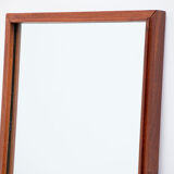 Scandinavian vintage rectangular teak mirror, 1960