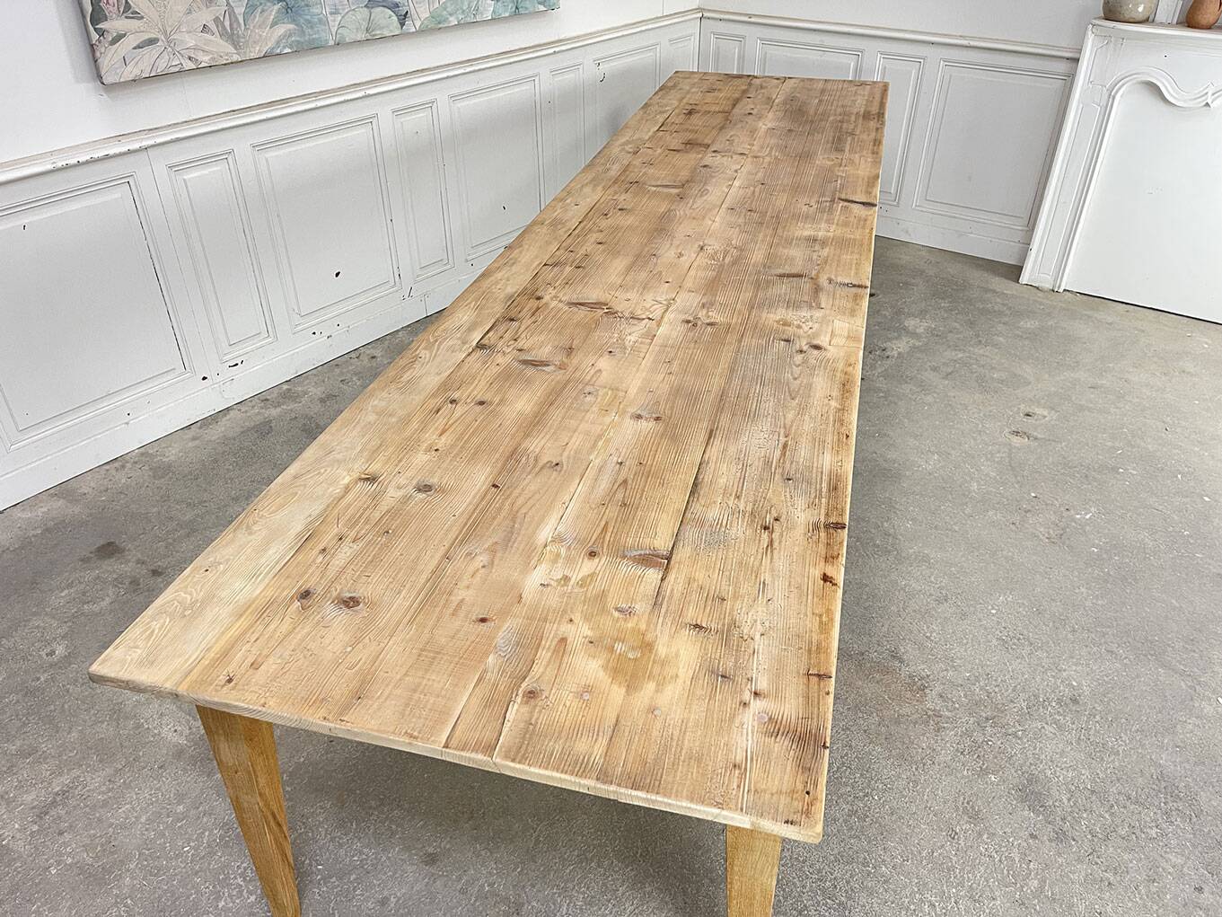 Antique farmhouse table, 378cm