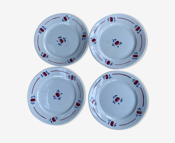 Ensemble de 4 assiettes à dessert Luneville
