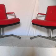 Paire de fauteuil en cuir de Raphael Raffel des années 70