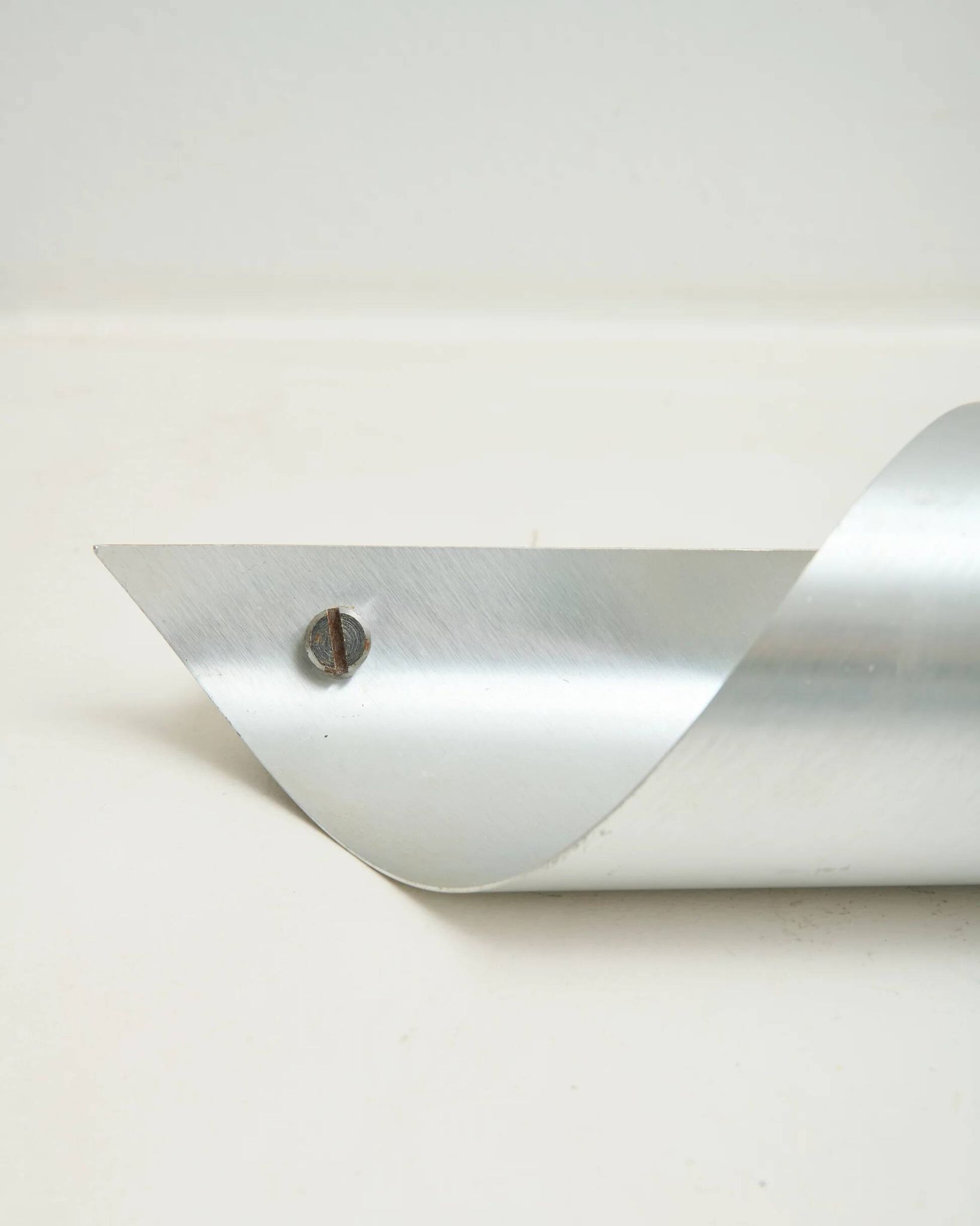Applique cylindrique Space age, aluminium brossé, 1970-1980