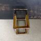 House lancel vintage. side table double trays, in gilded brass bamboo way. tbe