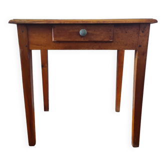 Antique farm table in solid blond walnut