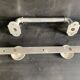 Art Deco aluminum towel rack and wall hooks, 1940