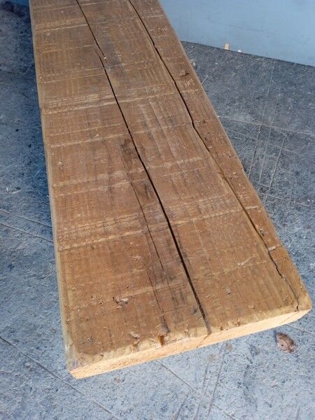 Solid wood bench patinated 140cm