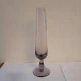 Textured smoked glass soliflore. 1970s