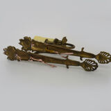 Old pair of wall sconces pot à feu, bronze, year 50 60