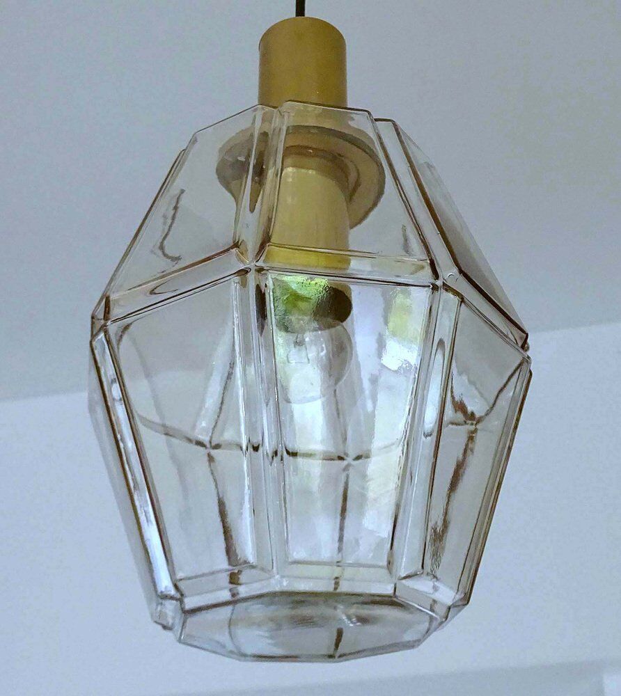 Vintage Apace Age Limburg Glass Pendant Light
