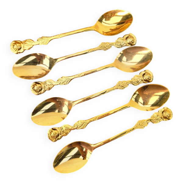 Cuillères métal doré