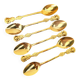 Golden metal spoons