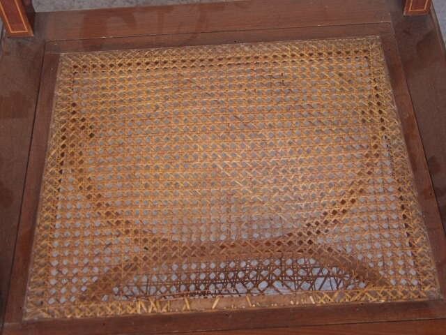 Set of 8 chairs and two fautuils of English style mahogany and mahogany veneer