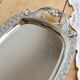 Vintage silver-plated serving tray – Handles and engraved border style
