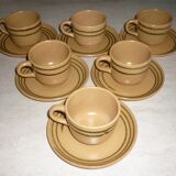 Pair of 2 Savoie Sarreguemines cups and saucers