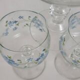 6 verres à eau Vintage Arcopal Myosotis Veronica