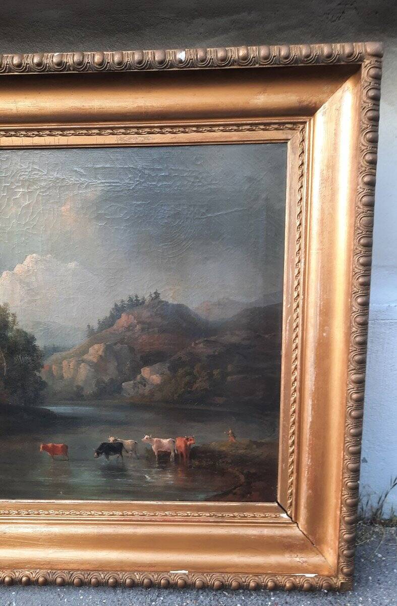 Peinture à l'huile de paysage français du XIXe siècle