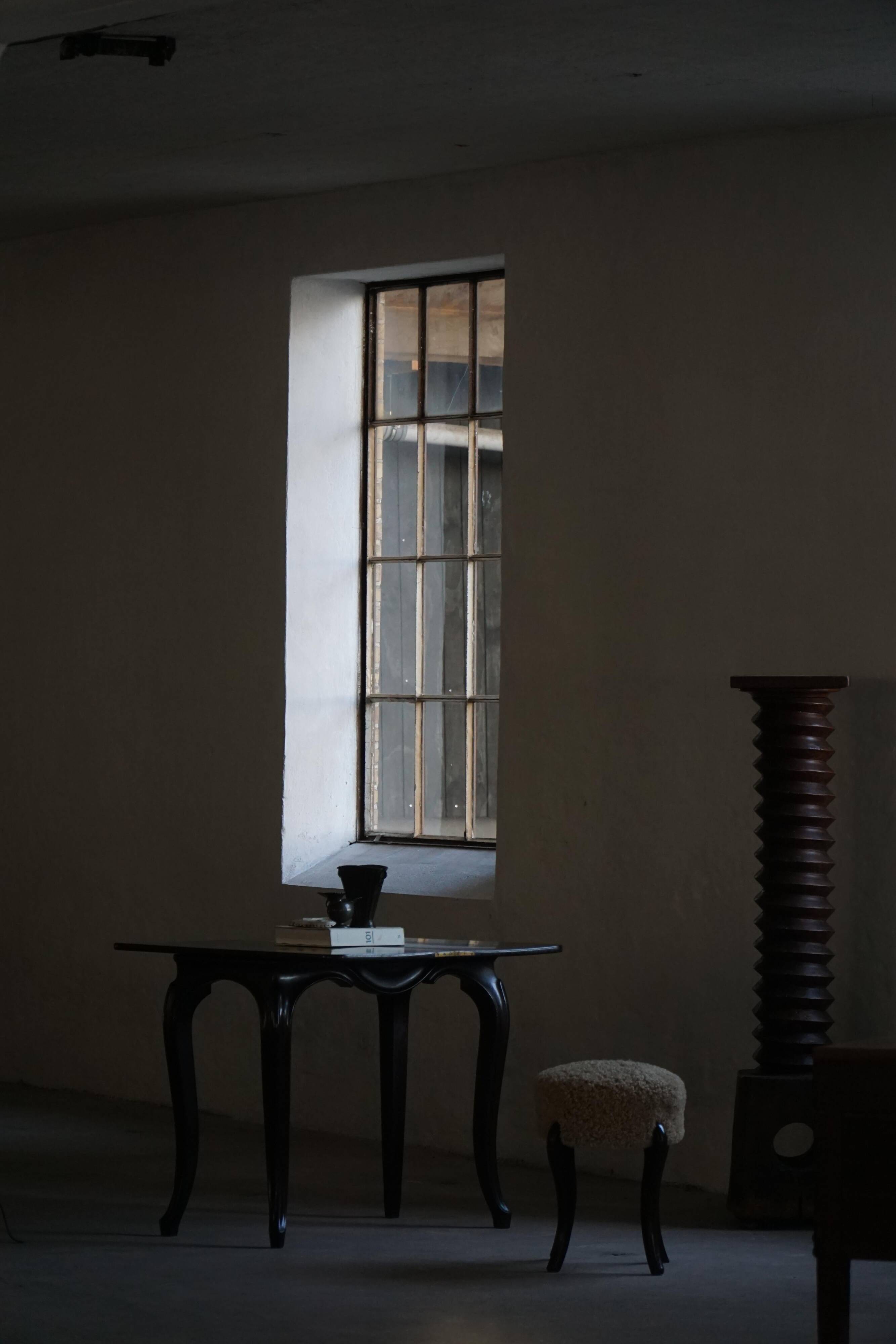 English folding table in Rococo Revival style / Wooden game table, 19th century