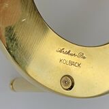 Pair of Scandinavian brass wall candlesticks by Arthur Pe, Kolbäck, Sweden