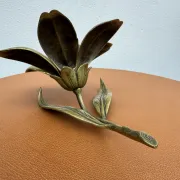 Ashtray flower solid brass 1960s