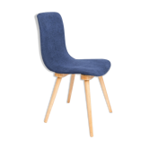 Chaise vintage bleu marine milieu du siècle, fabriqué par Fameg Factory en Pologne, années 1960
