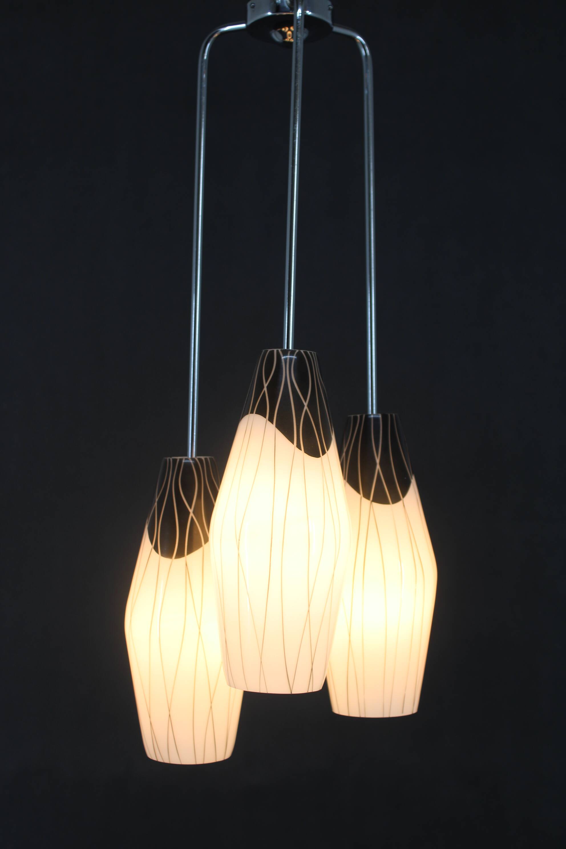 1970s Glass Pendant , Czechoslovakia