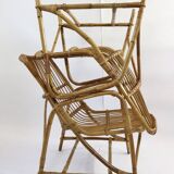 Pair of vintage bamboo armchairs, Bonacina style