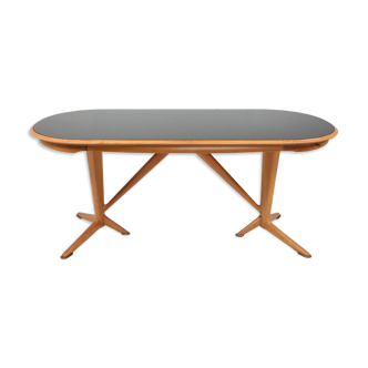 Italian design oak dining table - 1970s