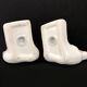 Pair of vintage handstrings in white ceramic to lester, year 80