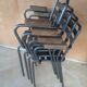 Set table and 4 armchairs bistro garden Tolix Xavier Pauchard 1950s