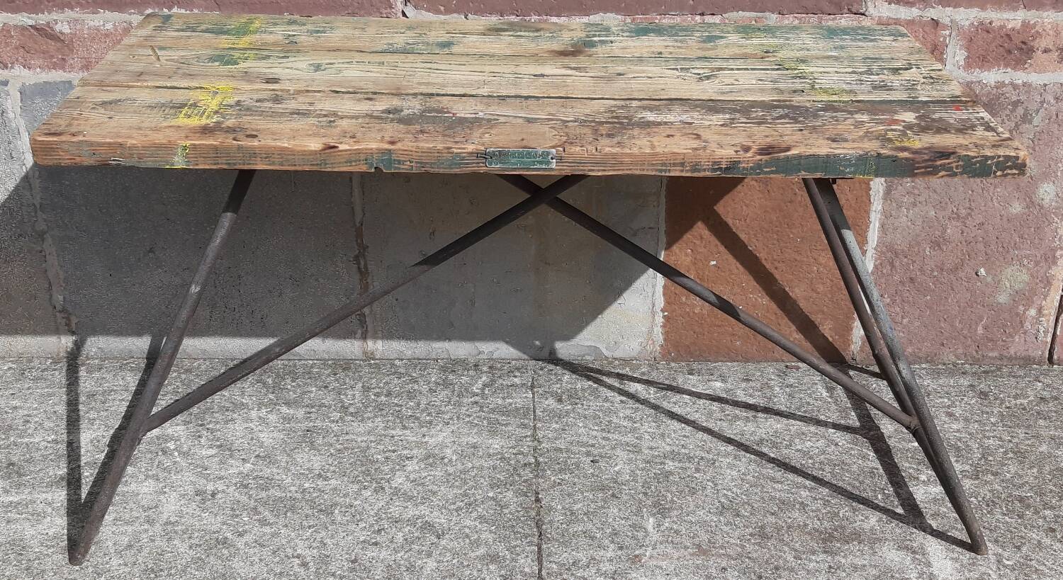 Folding workshop table