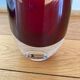 Vase scandinave verre rouge Sweden Seda