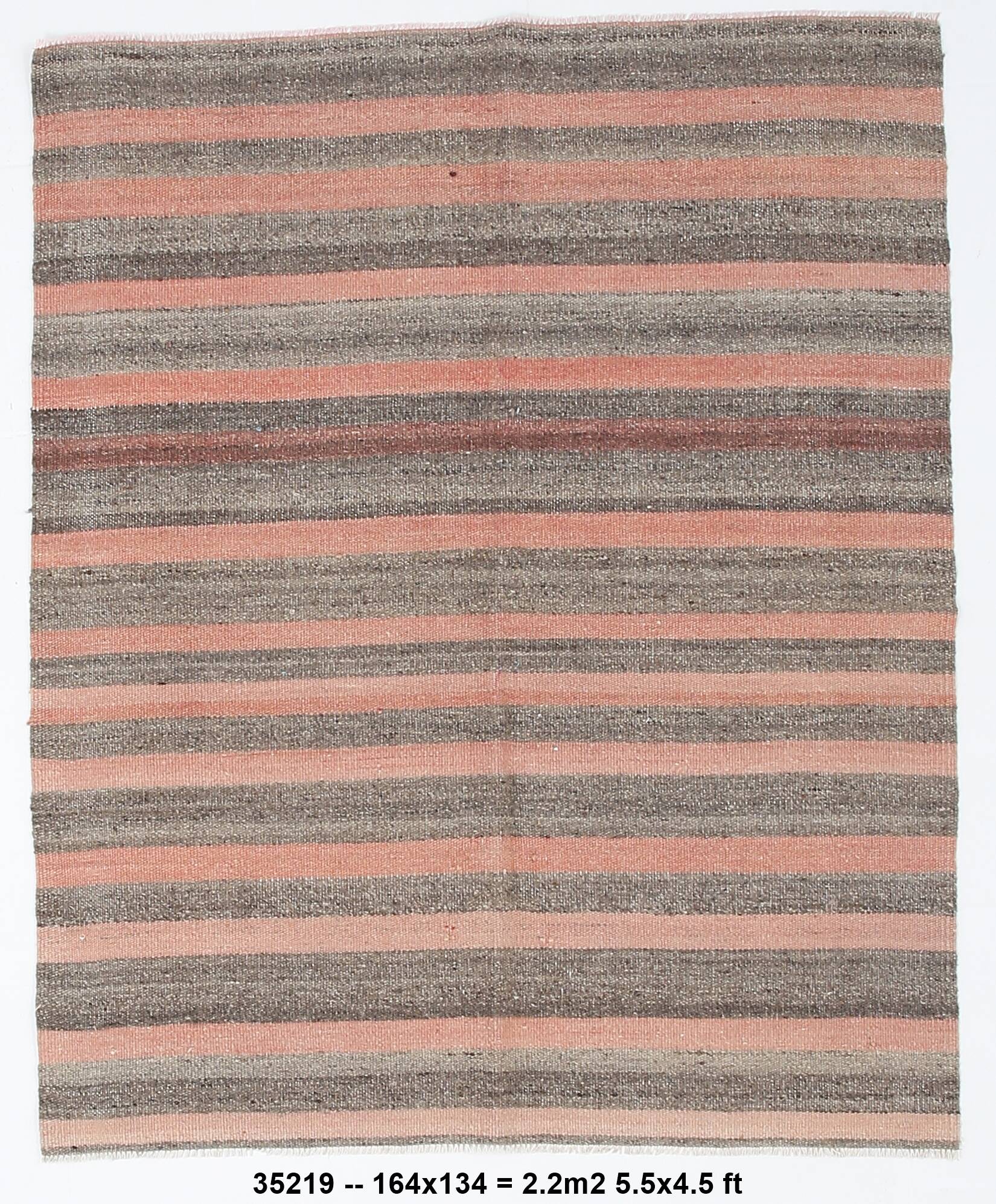 4x5 Red & Brown Small Size Kilim Rug, 134x164Cm