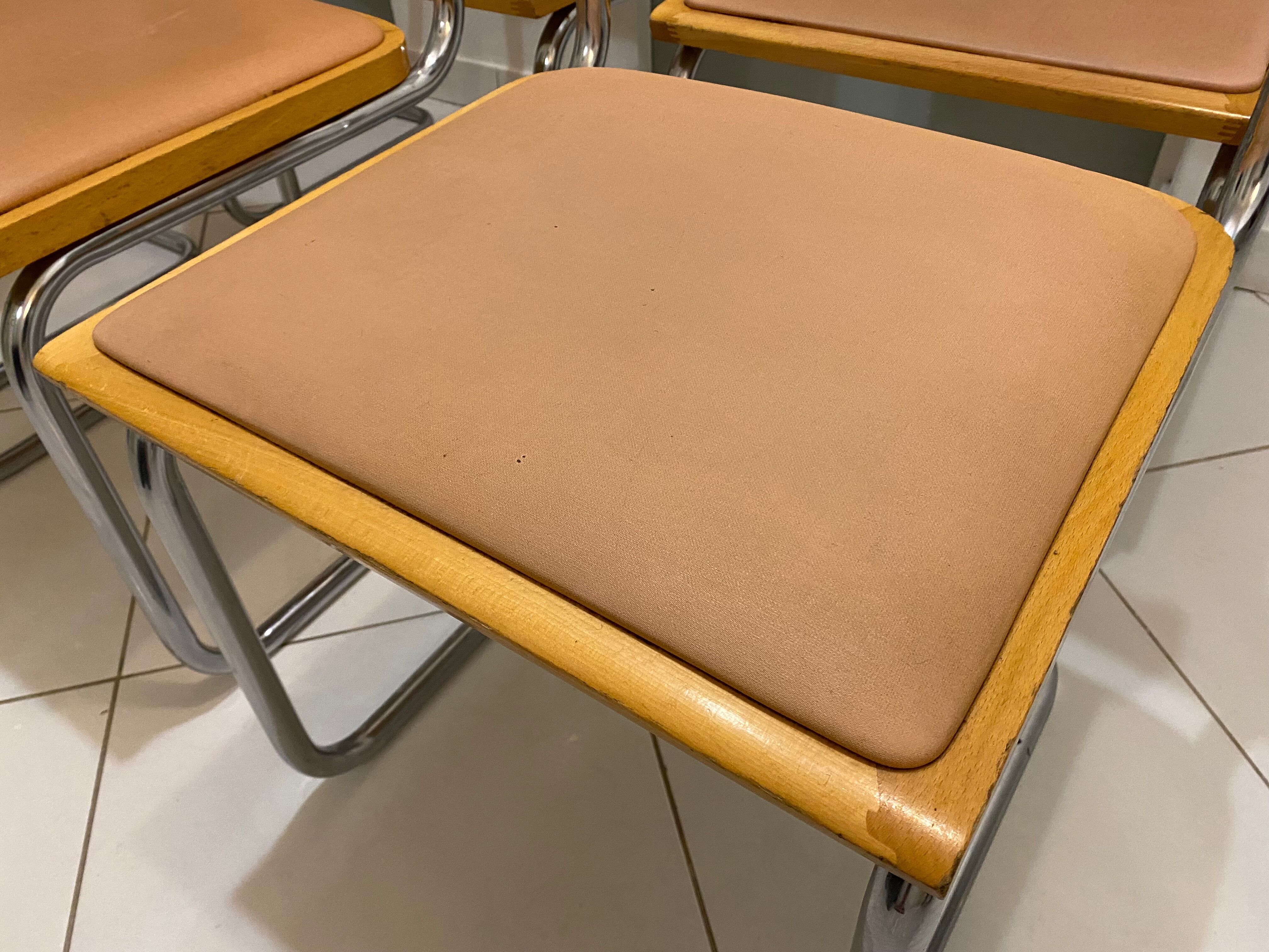 set of 6 chairs by Marcel Breuer Cesca B32 skaï 1960