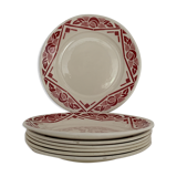 7 Badonviller plates, Marcel model, 1900