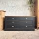 Old trade furniture with black patina