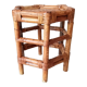 Vintage side table in bamboo and rattan 70s