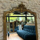 Antique mirror 160.5/87cm with gilt Louis XV style pediments