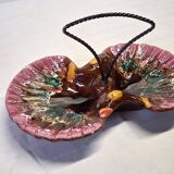Vallauris-style shell-shaped serving tray in good condition