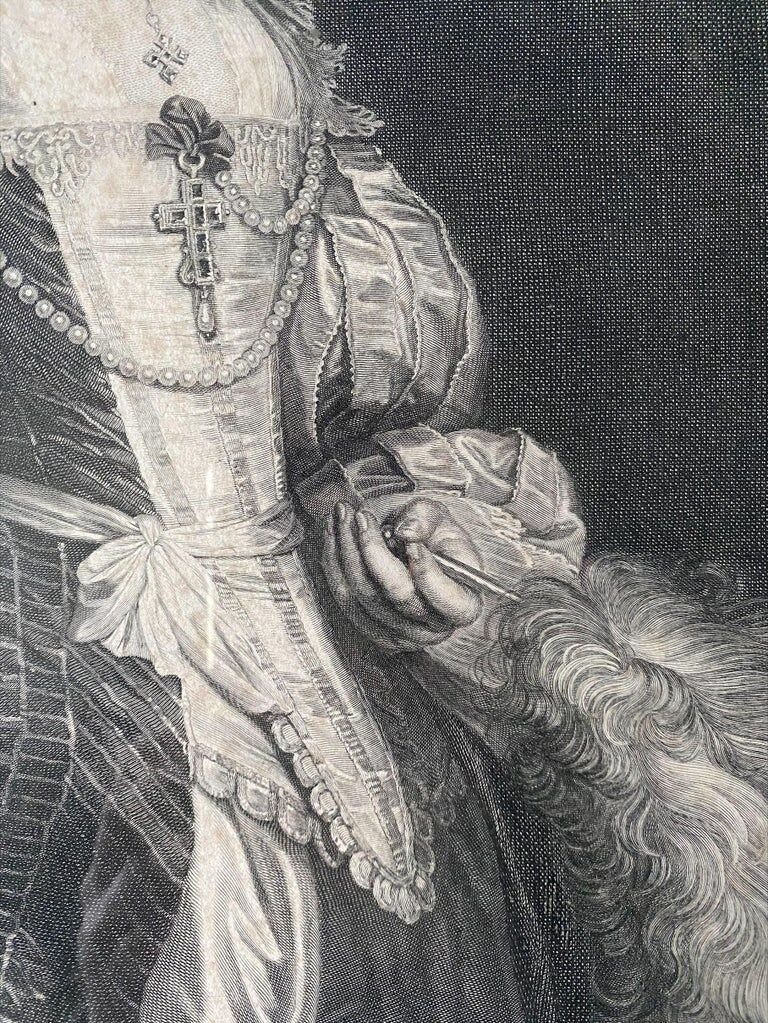 A. Van Dock, portrait of Maria Louissa De Tassis, engraving by C. Vermeulen, seventeenth century