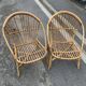 Pair of antique rattan armchairs