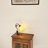 Directory style marquetry side table