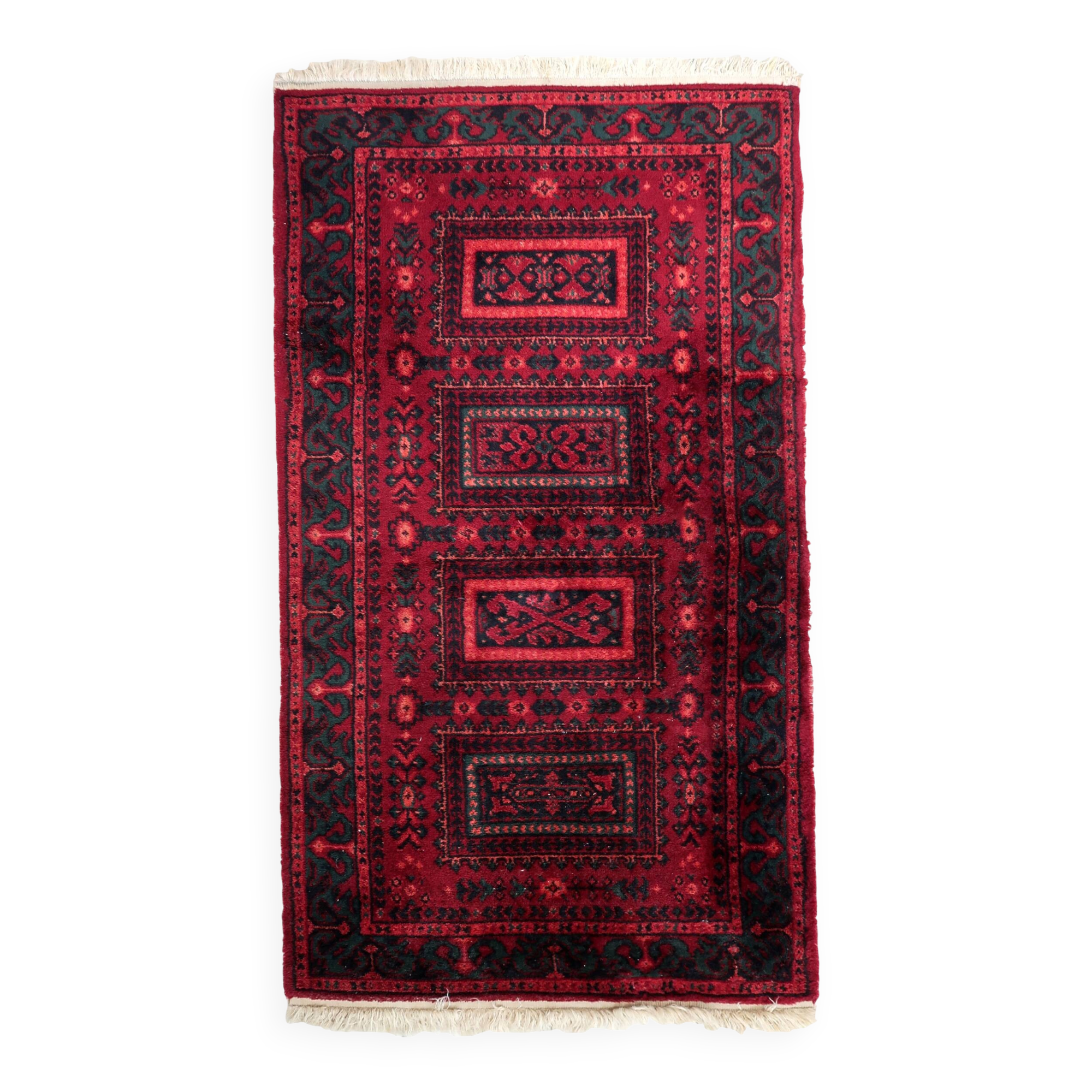 Tapis Baluch Vintage Fait Main en Laine – 71 x 136 cm - 1C939