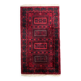 Tapis Baluch Vintage Fait Main en Laine – 71 x 136 cm - 1C939