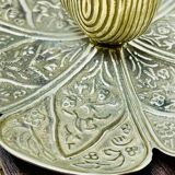 Antique brass cellar rat candle holder
