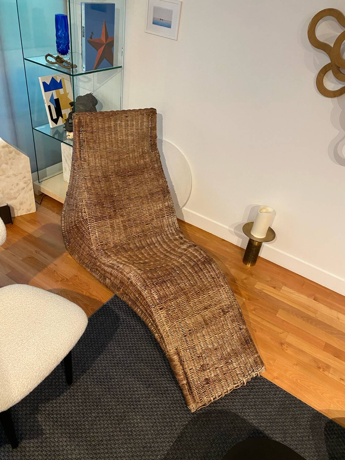 Karkskrona rattan chaise longue from Ikea