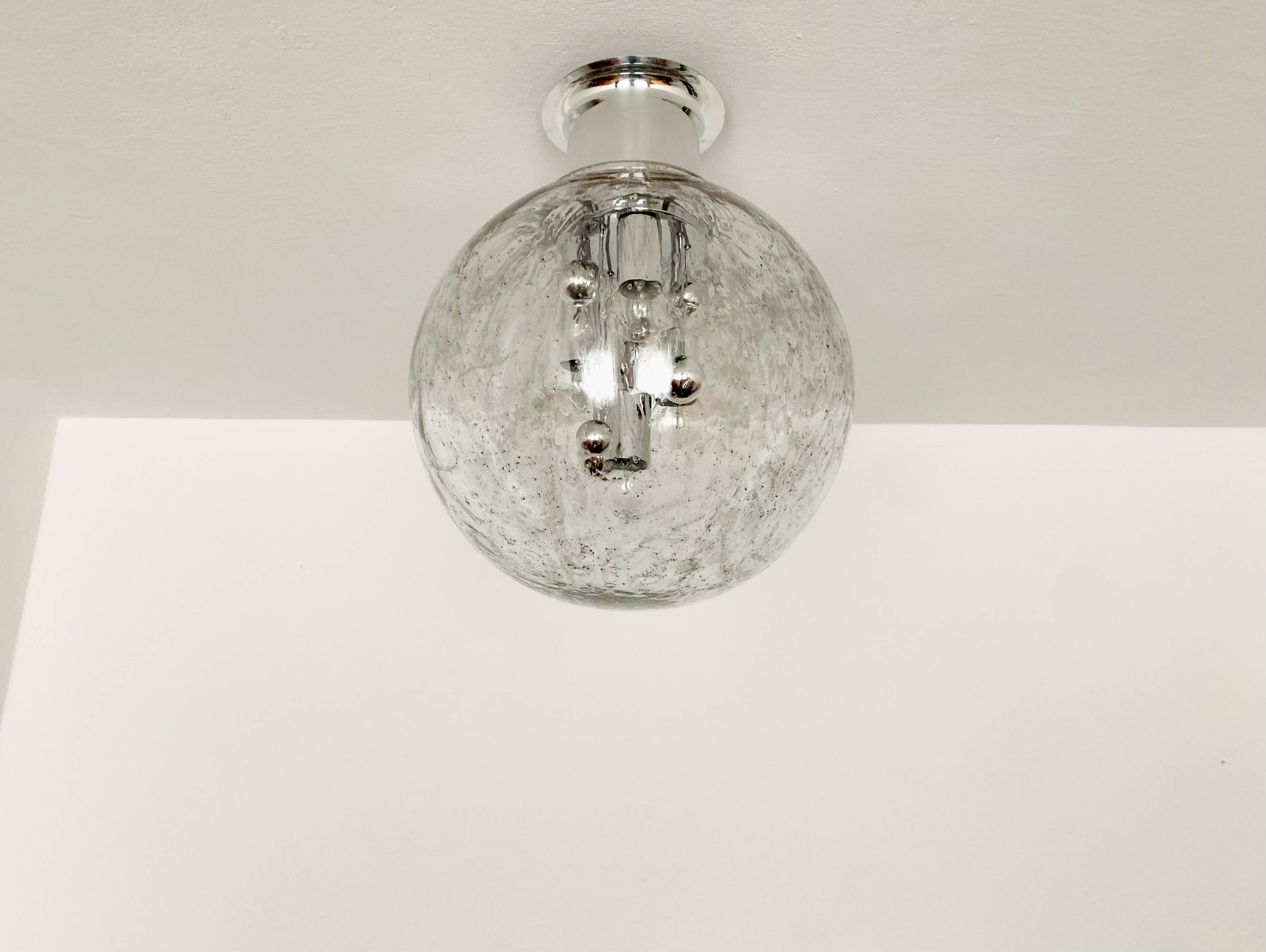 Ice Glass Flush Lamp by Doria