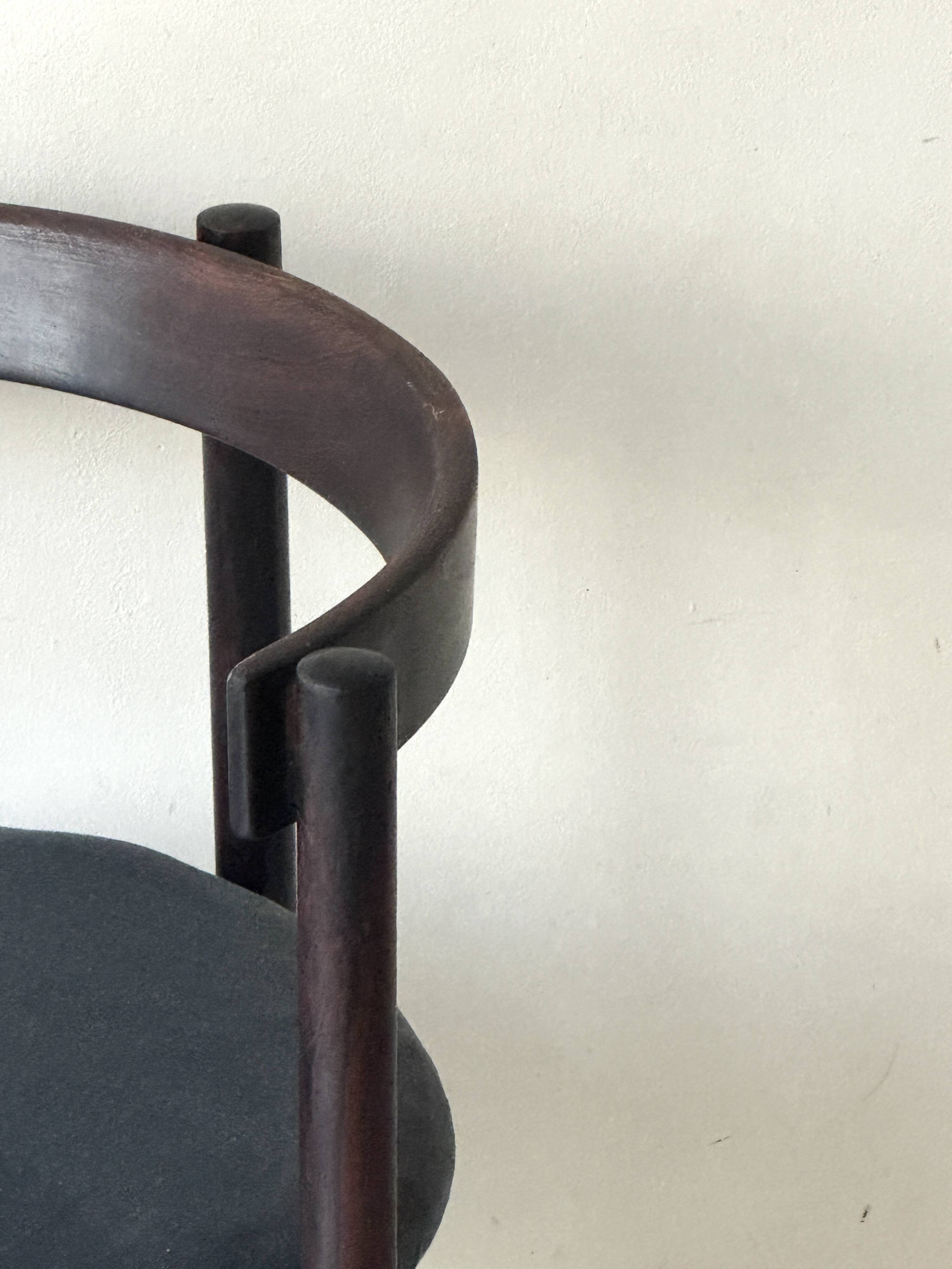 Round chair in rosewood by Hugo Frandsen for Børge M.S., Denmark 1970